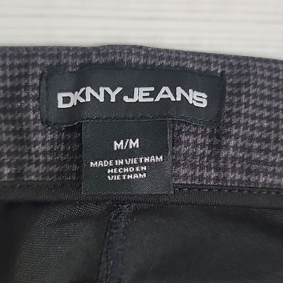 DKNY Gray Houndstooth Skinny Fit Ankle Pants Womens Size M - Picture 9 of 13